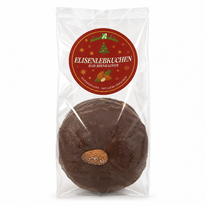 3 Stück Elisenlebkuchen mit Schokolade  in einer Verpackung