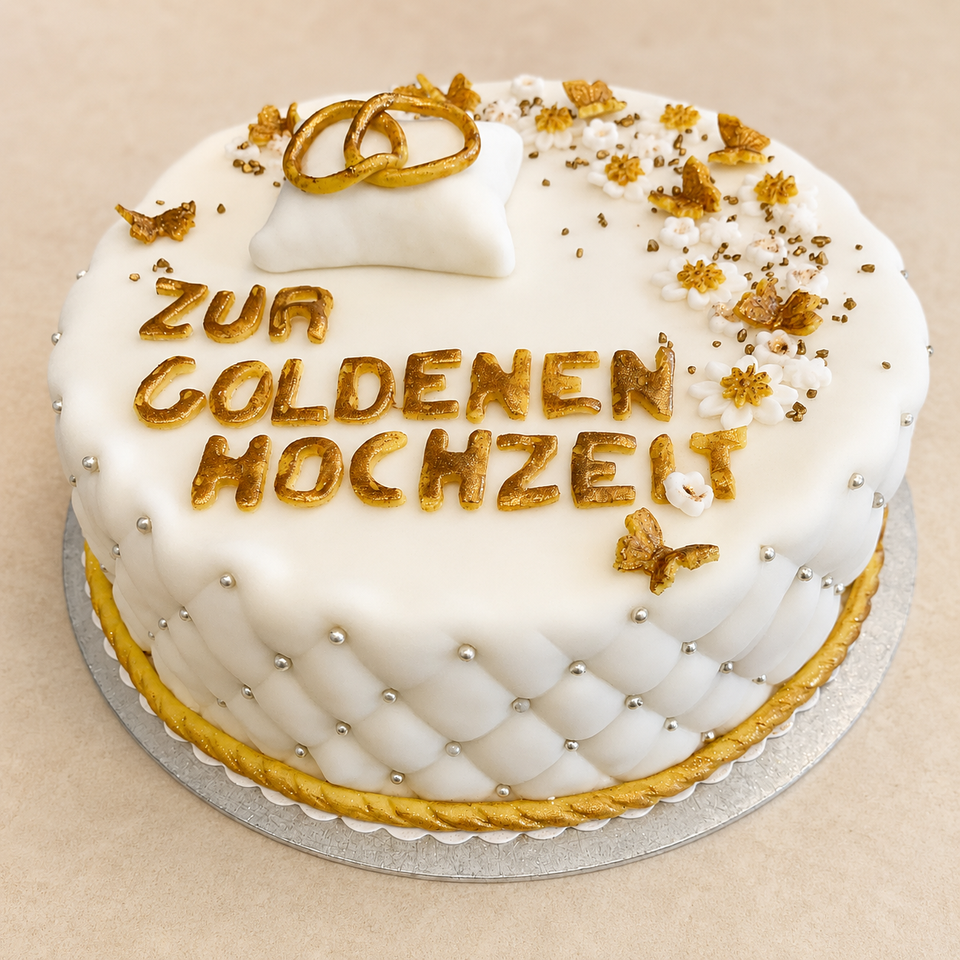 Festliche Torte zur Goldenen Hochzeit