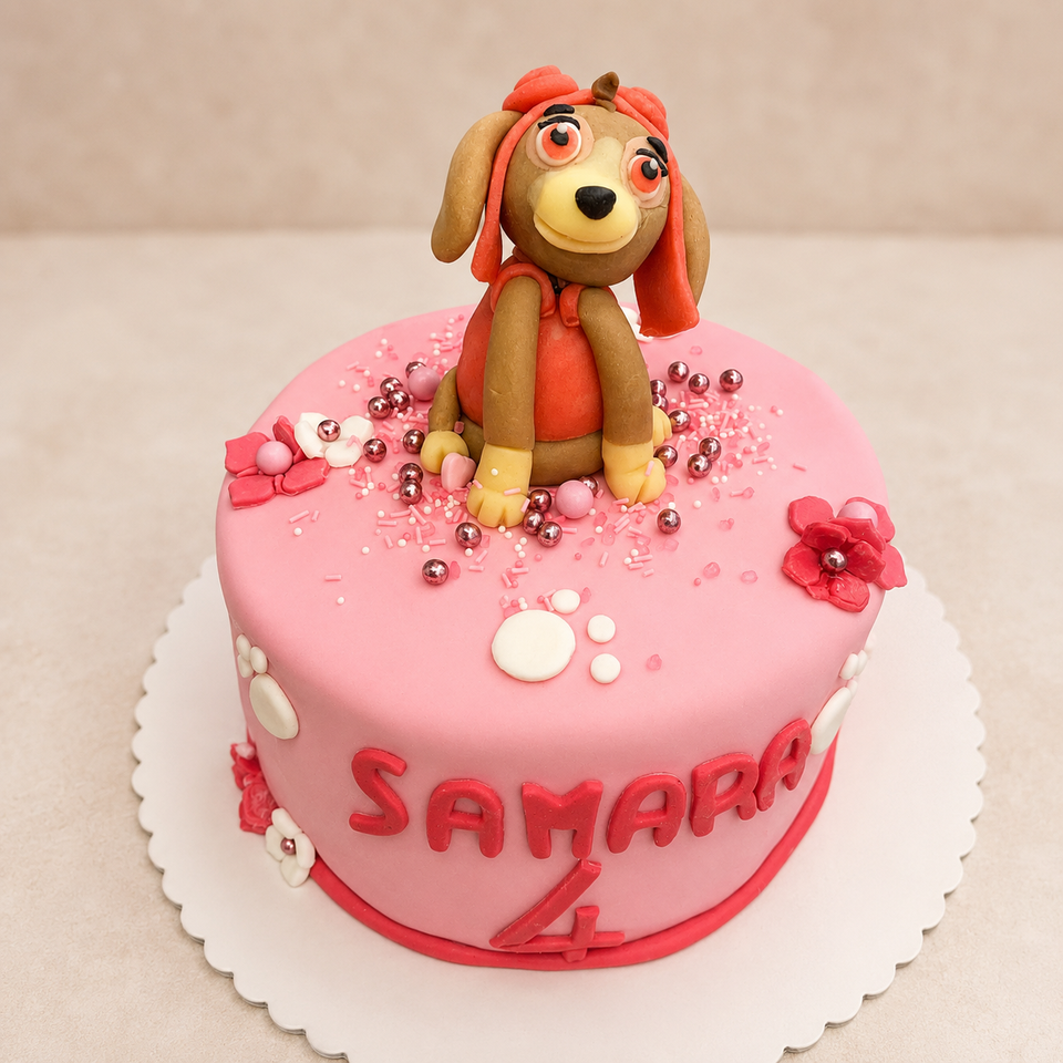Rosa Hundetorte