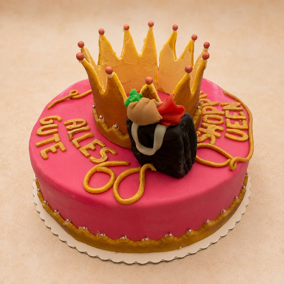 Königliche Torte mit goldener Krone